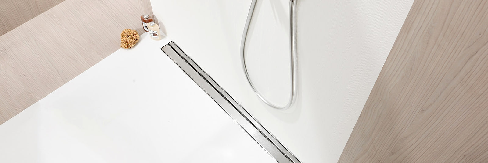 ACO shower channel in a level-access shower