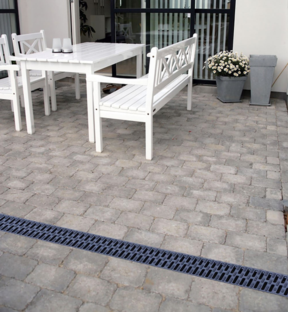 Patio with an ACO drainage channel